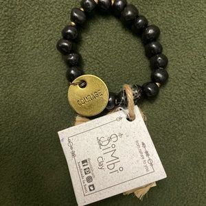 Simbi Clay Black Bracelet- Courage NWT